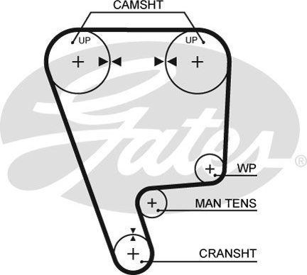 Ремень ГРМ Gates RPM™ Racing Timing Belt для Honda Civic V 1991-1995. Артикул T227RB