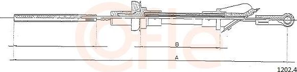 Трос сцепления Cofle для Fiat 127 1971-1984. Артикул 1202.4