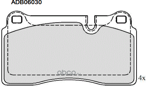 Колодки тормозные дисковые (Allied Nippon). Артикул ADB06030