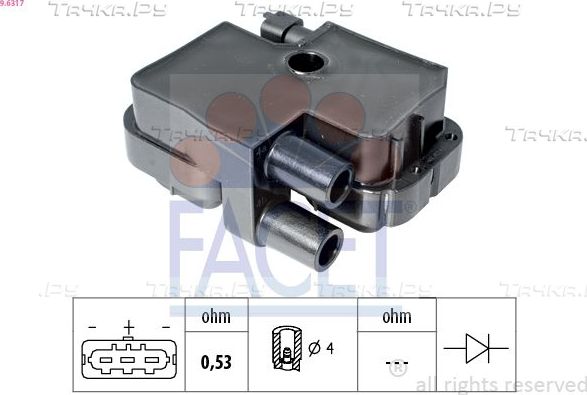 Катушка зажигания Facet OE Equivalent для PUCH G-modell W463 1997-2001. Артикул 9.6317