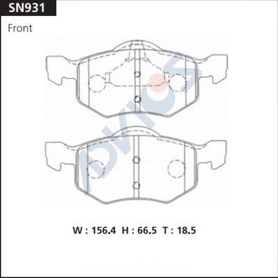 Тормозные колодки Advics. Артикул SN931
