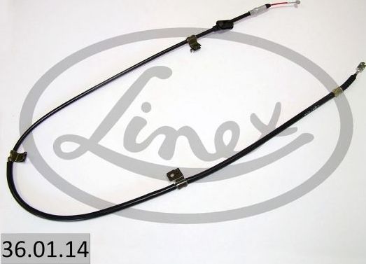 Трос ручника (тросик ручного тормоза) Linex левый для Rover 600 1993-1999. Артикул 36.01.14