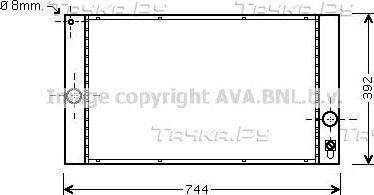 Радиатор охлаждения двигателя AVA для Volvo V50 I 2004-2012. Артикул VOA2141