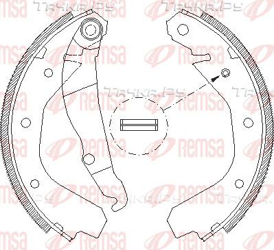 Тормозные колодки Remsa задние для Opel Vectra A 1988-1995. Артикул 4088.00