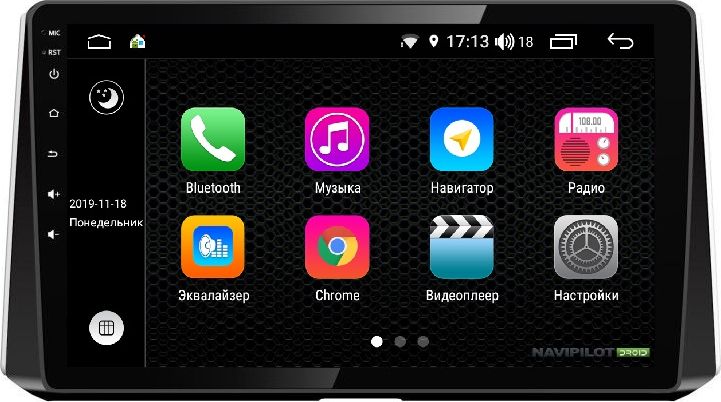 Штатное головное устройство NaviPilot с экраном 9" Android 9 DSP, 4G сенсорные кнопки для Toyota Corolla XII 2018-2026. Артикул NPD9L-WRG-T1151-09