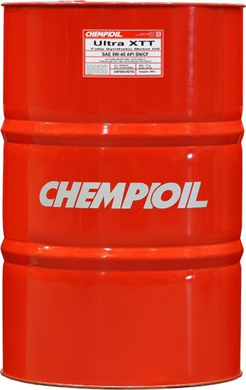 5W-40 Ultra XTT SN/CF, A3/B4, 208л (синт. мотор. масло) (Chempioil). Артикул CH9701DRE