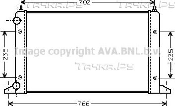 Радиатор охлаждения двигателя AVA. Артикул VNA2133