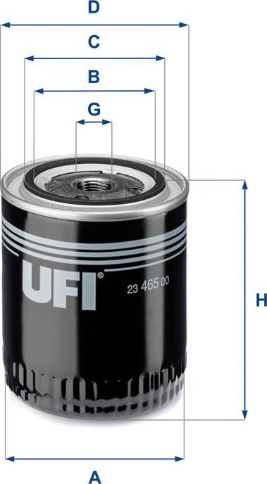 Масляный фильтр UFI. Артикул 23.465.00