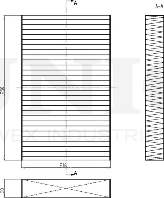Фильтр салона (Unio). Артикул FLT-40003C