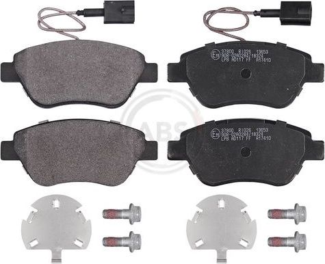 Тормозные колодки ABS передние для Fiat Linea 2007-2026. Артикул 37800