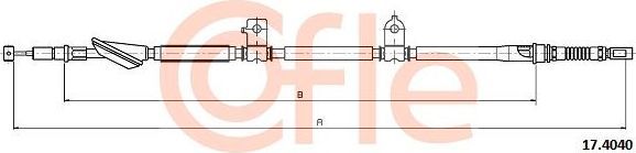 Трос ручника (тросик ручного тормоза) Cofle. Артикул 92.17.4040