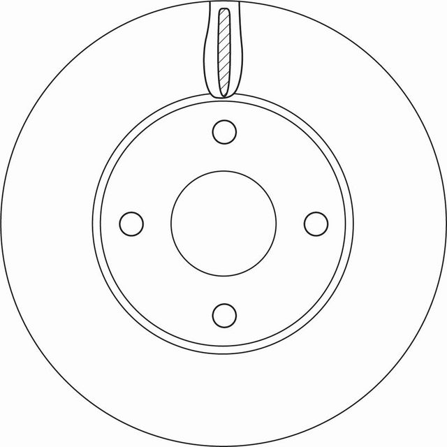 Тормозной диск TRW передний для Ford Fiesta VII 2017-2026. Артикул DF6593