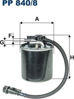 Топливный фильтр Filtron. Артикул PP 840/8