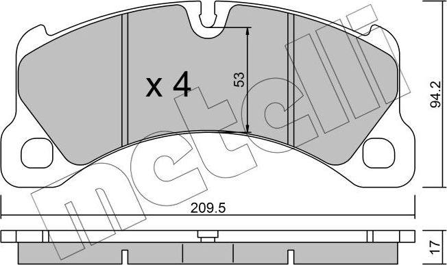 Тормозные колодки Metelli. Артикул 22-0956-0