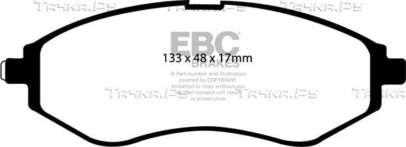 Тормозные колодки EBC Brakes передние для Daewoo Kalos 2002-2007. Артикул DP21213