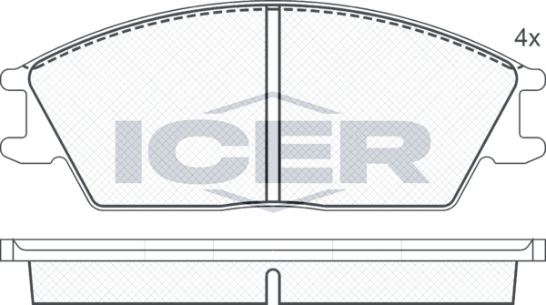 Тормозные колодки Icer. Артикул 180616