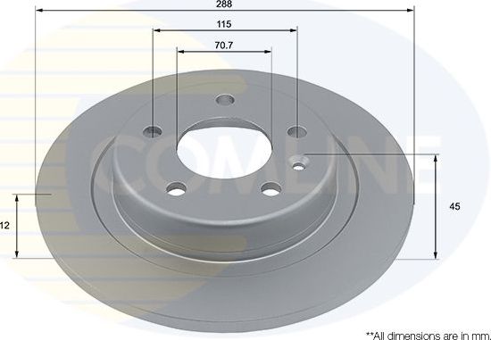 Тормозной диск Comline COATED. Артикул ADC2971