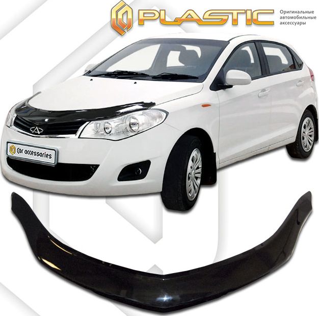 Дефлектор СА Пластик для капота (Classic черный) Chery Very 2011-2026. Артикул 2010010109134