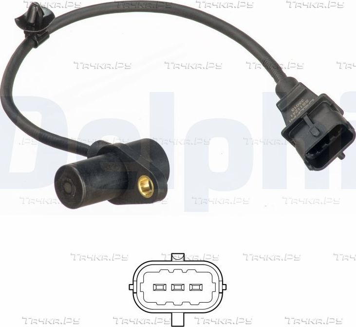 Датчик положения коленвала Delphi для Hyundai Elantra IV (HD) 2005-2011. Артикул SS11241