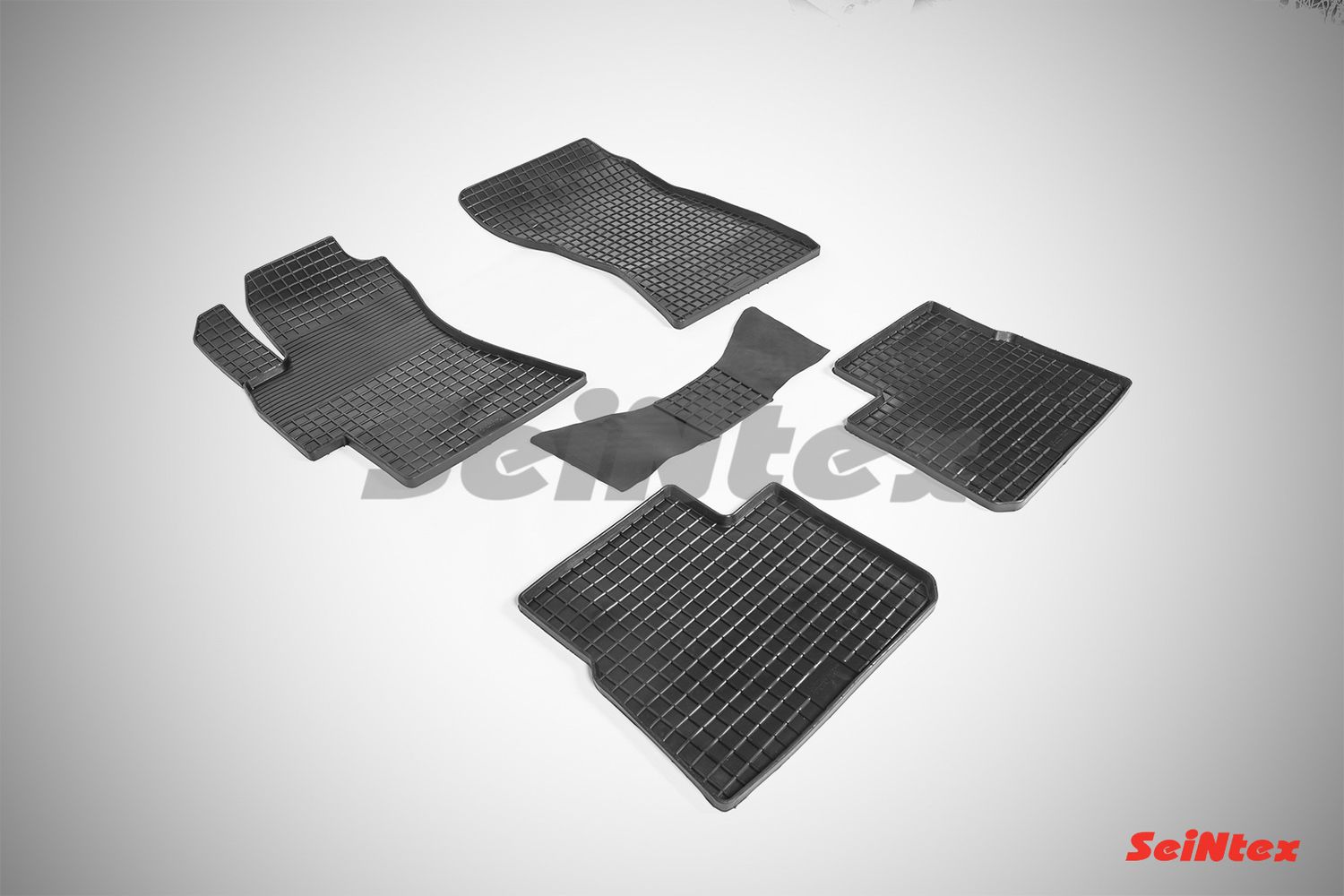 Коврики резиновые Seintex с узором сетка для салона Subaru Impreza III, IV седан, хэтчбек 2007-2026. Артикул 00655