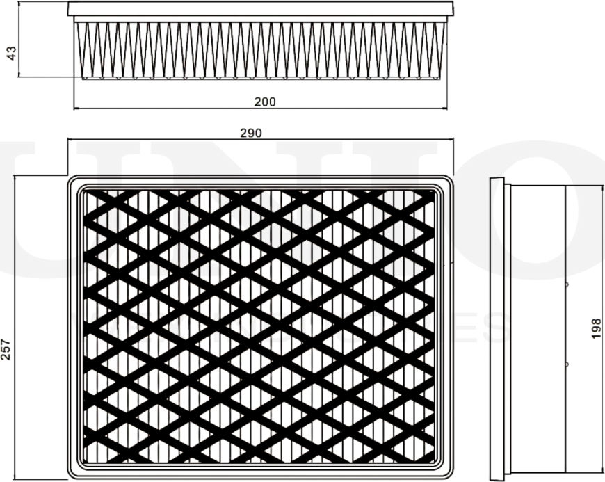 Фильтр воздушный (Unio). Артикул FLT-10134