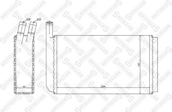 Радиатор отопителя (печки) Stellox. Артикул 10-35018-SX