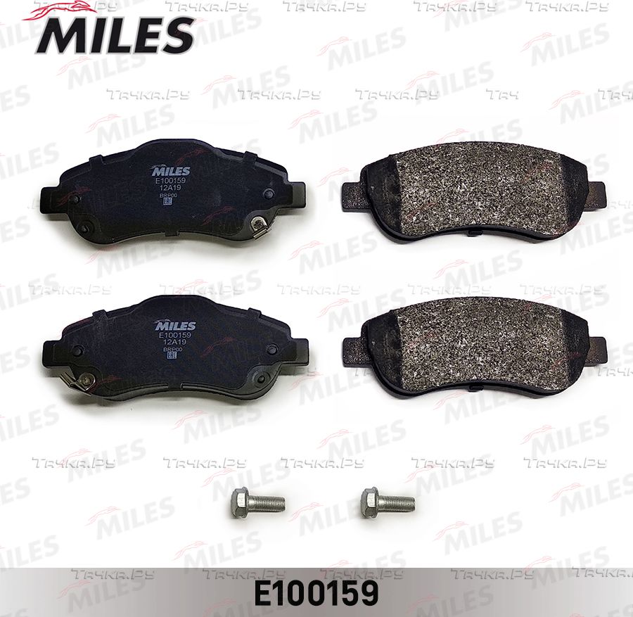 Тормозные колодки Miles (Semi-Metallic) передние для Honda CR-V IV 2012-2018. Артикул E100159