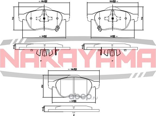 Колодки тормозные (Nakayama). Артикул HP8216NY