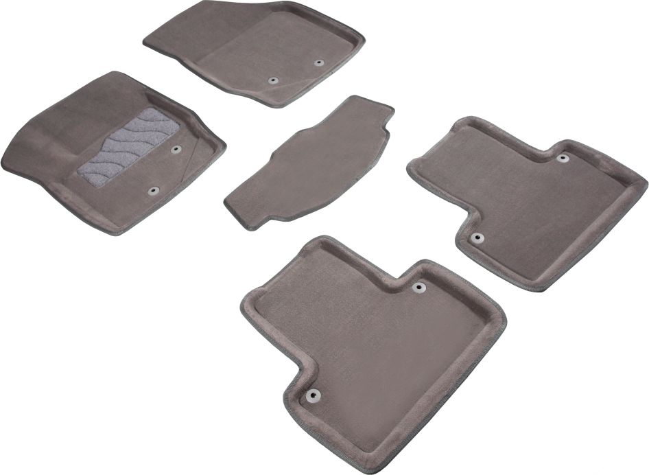 Коврики Seintex 3D ворсовые для салона Volvo XC90 2002-2014 Серые. Артикул 88176