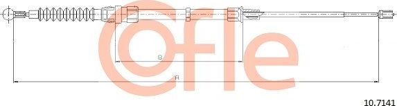 Трос ручника (тросик ручного тормоза) Cofle. Артикул 92.10.7141