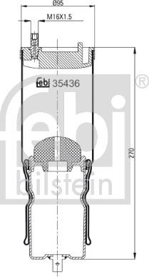 Пневмоподушка кабины Febi Bilstein. Артикул 35436
