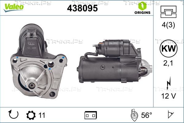Стартер Valeo Origins New для Renault Clio V 2009-2026. Артикул 438095
