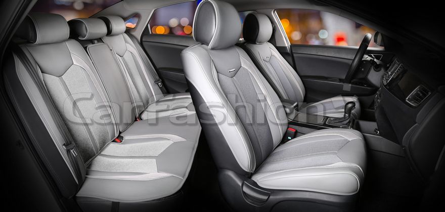 Накидки универсальные CarFashion Urban Plus Premium для авто, цвет Серый/Темно-серый/Серый. Артикул 22561