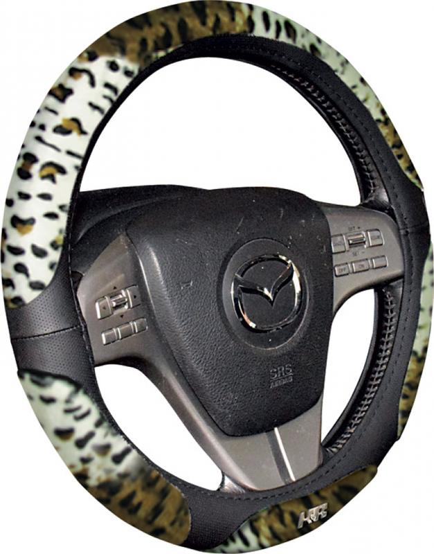 Оплётка на руль Hadar Rosen Safari (размер M, искусственная кожа, цвет ЛЕОПАРДОВЫЙ). Артикул 30195