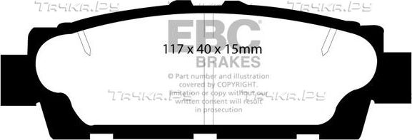 Тормозные колодки EBC Brakes. Артикул DP875