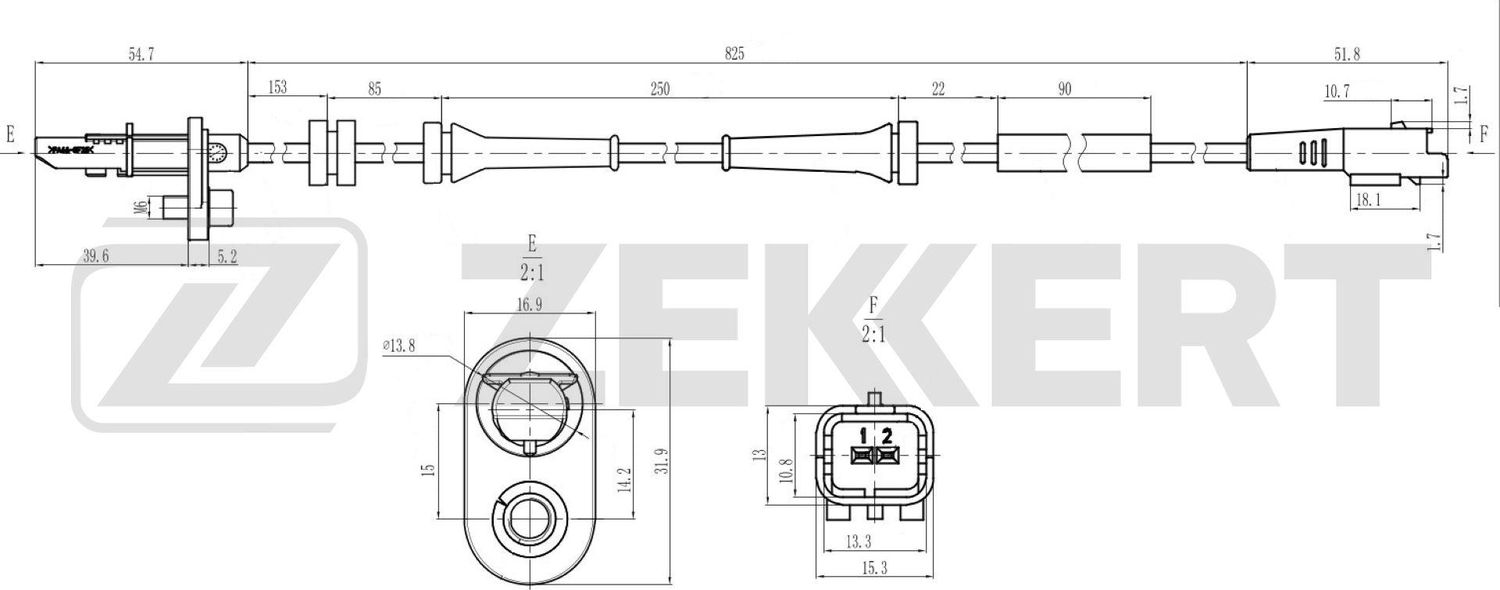 Датчик ABS Zekkert. Артикул SE-6217