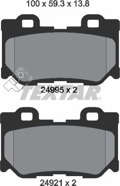 Тормозные колодки Textar. Артикул 2499501