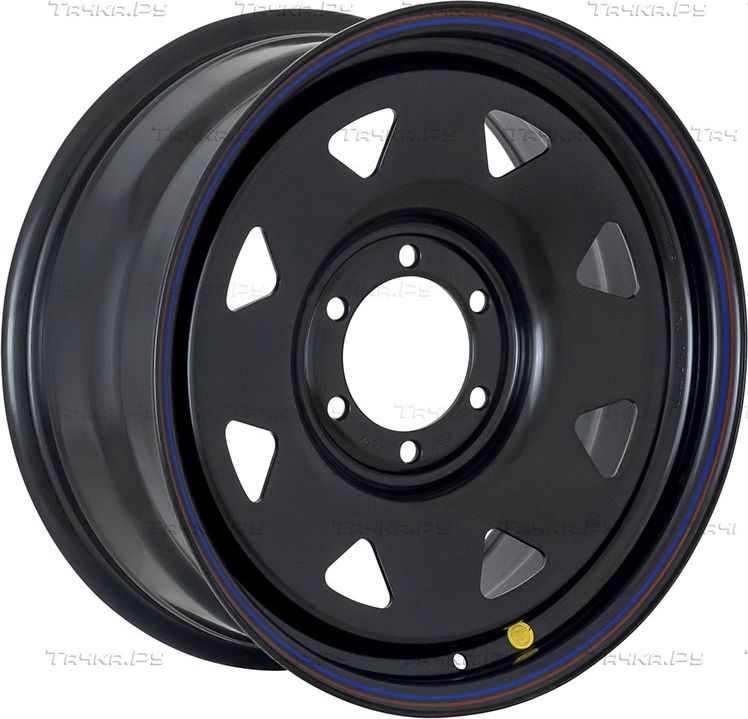 Колёсный диск OFF-ROAD Wheels усиленный стальной черный 6x139,7 8xR18 d110 ET+30 (треуг. мелкий) для Fiat Fullback 2016-2026. Артикул 1880-63910BL+30A17
