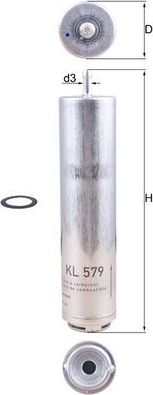 Топливный фильтр Mahle-Knecht для MINI Roadster R59 2011-2015. Артикул KL 579D