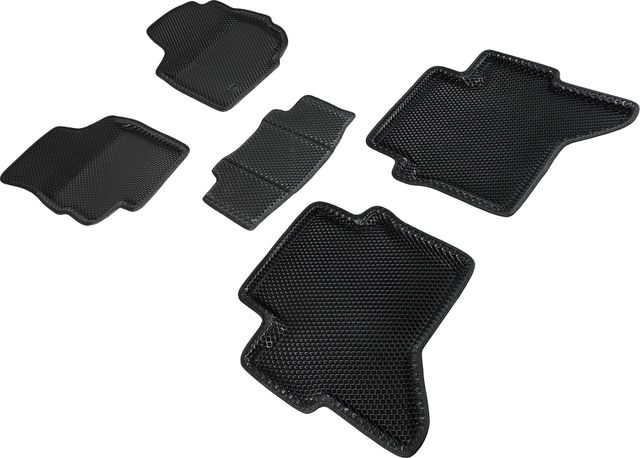 Коврики Seintex 3D EVA ромб для салона Toyota Hilux VII 2012-2015 ЧЕРНЫЕ. Артикул 95353
