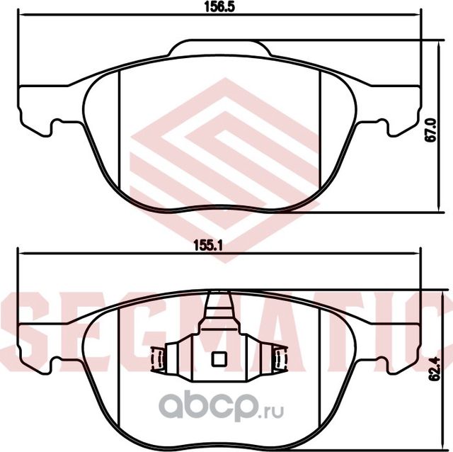 Колодка торм диск пер (Segmatic). Артикул SGBP2650