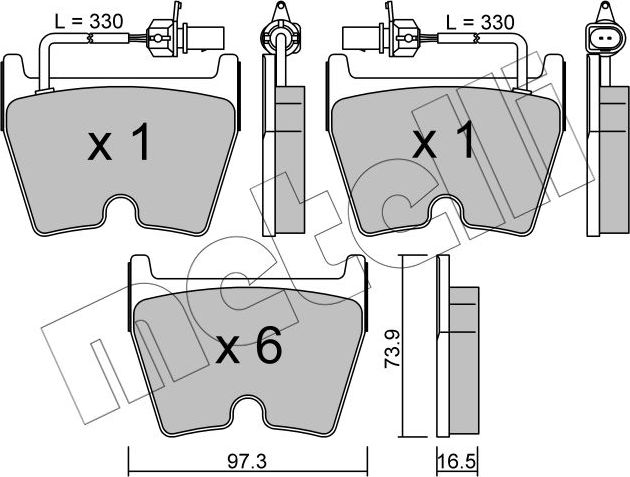 Тормозные колодки Metelli. Артикул 22-1043-0