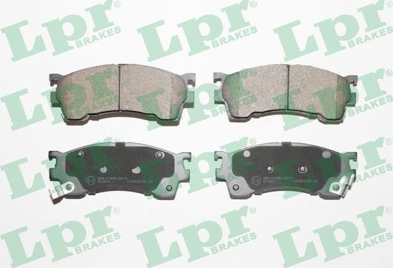 Тормозные колодки LPR передние для Mazda 626 V (GF) 1997-2002. Артикул 05P1017