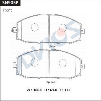 Тормозные колодки Advics. Артикул SN905P