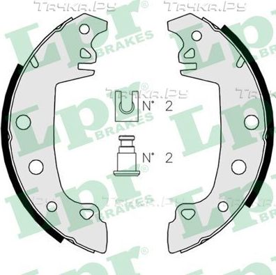 Тормозные колодки LPR задние для Citroen C15 1984-2005. Артикул 02850