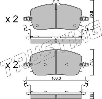 Тормозные колодки Trusting. Артикул 1357.0