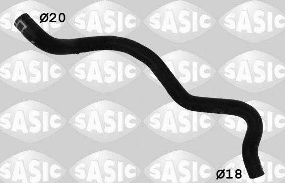 Патрубок радиатора (системы охлаждения) Sasic правый для Renault Grand Scenic II 2004-2006. Артикул 3404033