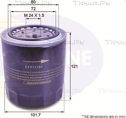 Масляный фильтр Comline. Артикул CTY11151