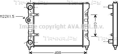 Радиатор охлаждения двигателя AVA. Артикул ST2022