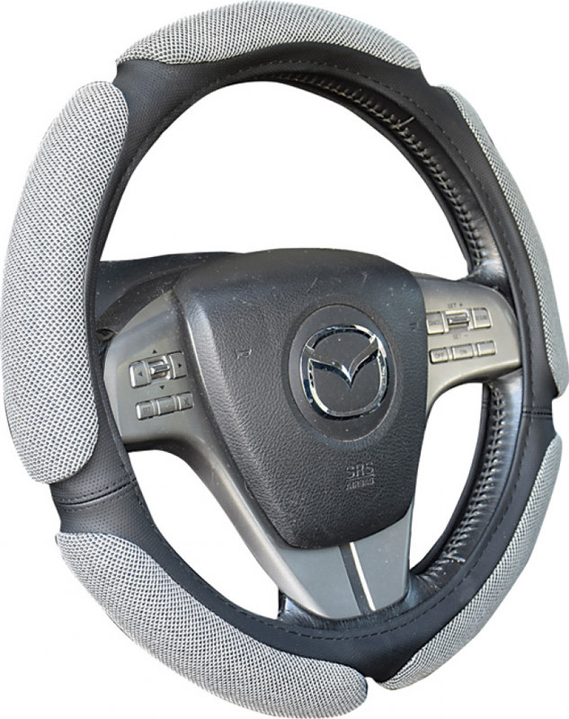 Оплётка на руль Hadar Rosen Tweed (размер L, искусственная кожа, цвет СЕРЫЙ). Артикул 30397